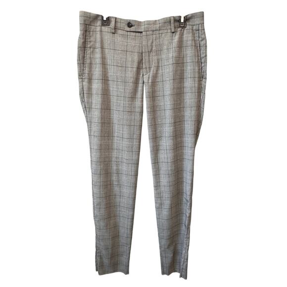 New TED BAKER Men's Gray Jarrow CT Blazer Size 40L And Plaid Pant Set Size 33S - Picture 6 of 11